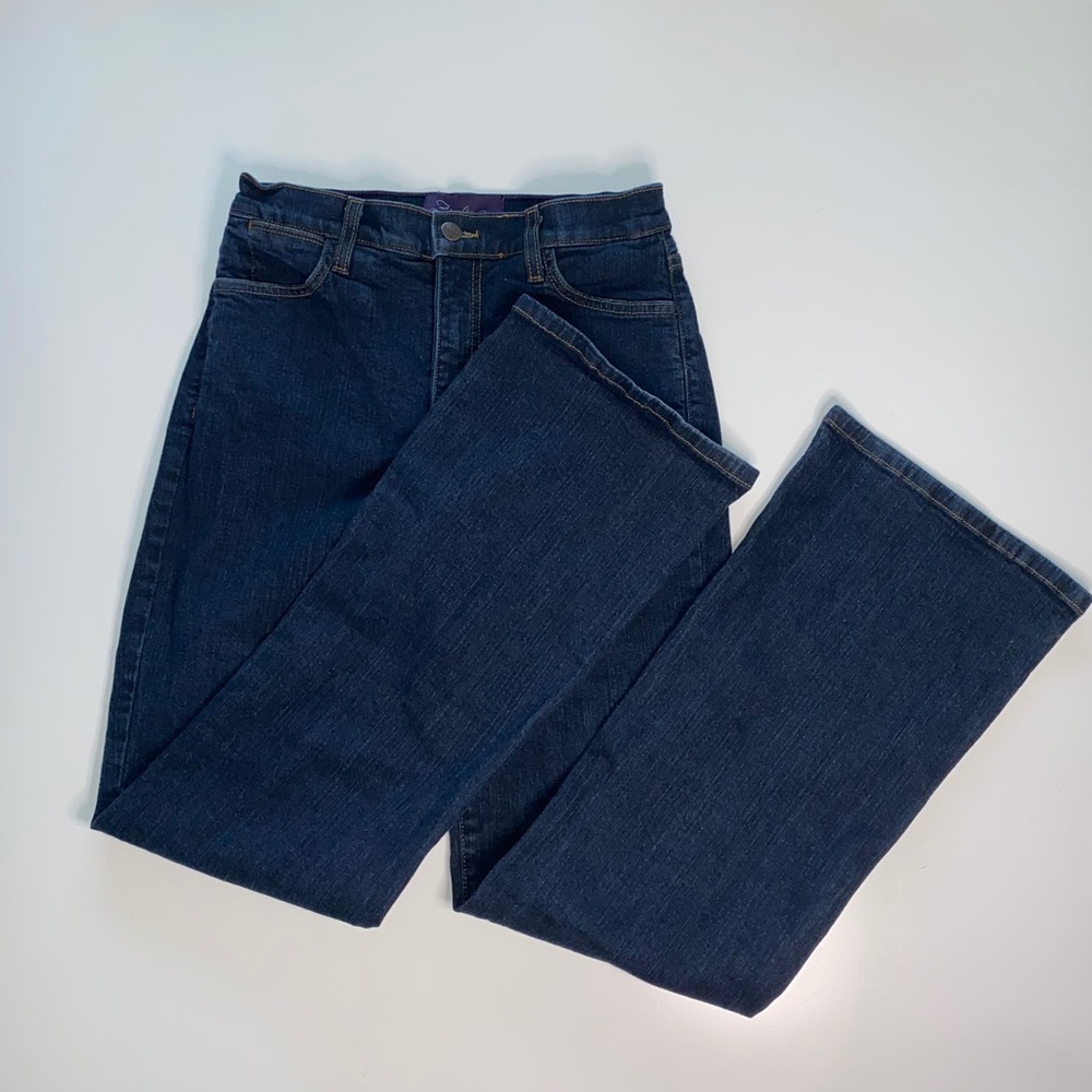 NYDJ Dark Bootcut High Rise Bootcut Blue Jeans